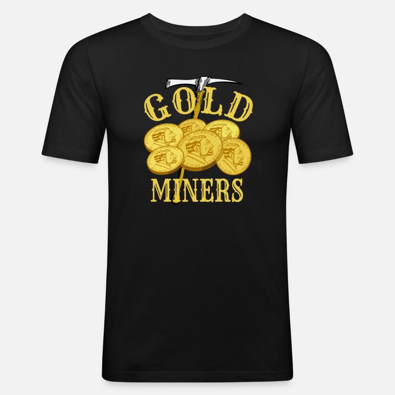 Goldgräber - Männer Slim Fit T-Shirt - Schwarz