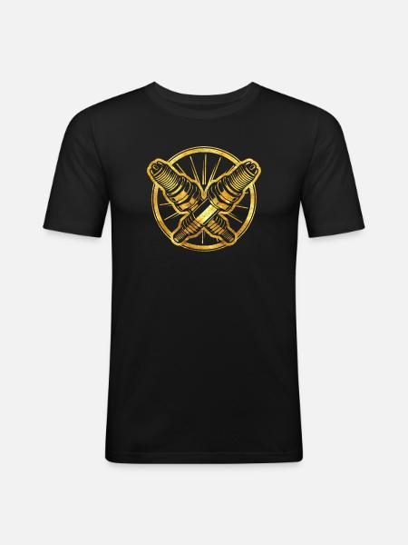 Tennplugg - tennplugger - bilmekaniker skrutrekker - Slim Fit T-skjorte for menn - svart