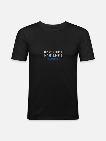 Maillot coordonné Naples - T-shirt près du corps Homme - noir