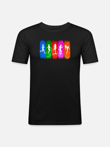 Fitnesstraining Fitnessstudio Workout Training - Männer Slim Fit T-Shirt - Schwarz