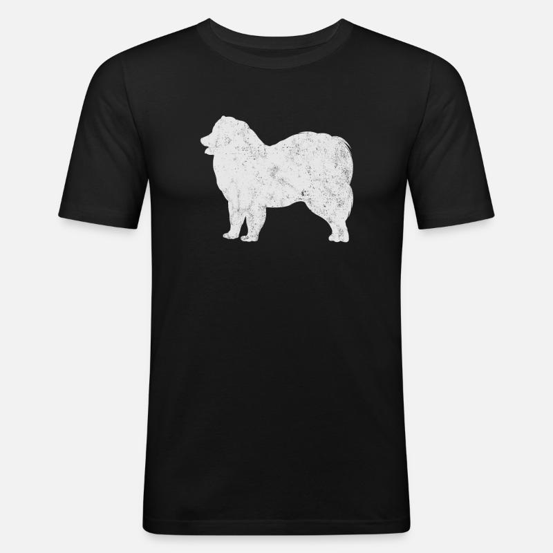Samoyed Samoyed propriétaire de chien - T-shirt près du corps Homme - noir