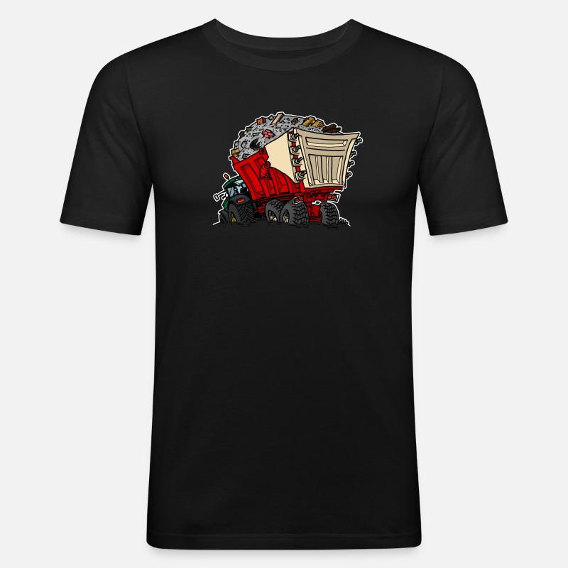 0956 Wagen RUIN - Männer Slim Fit T-Shirt - Schwarz