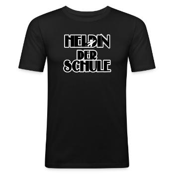 Schule Schüler Schülerin Lehrerin Sprüche - Männer Slim Fit T-Shirt - Schwarz - Vorne - Nik (191cm)