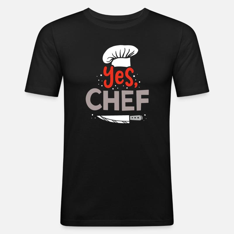 Chef Chef Chef Chef - Men's Slim Fit T-Shirt - black