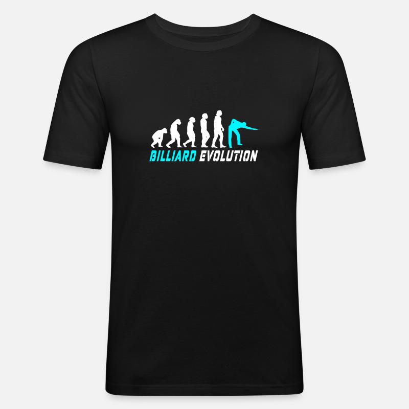 Billard Evolution Design / Geschenkidee - Männer Slim Fit T-Shirt - Schwarz