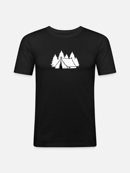 Tent Camping Camping - Men's Slim Fit T-Shirt - black