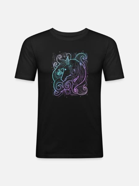 horse - Men's Slim Fit T-Shirt - black