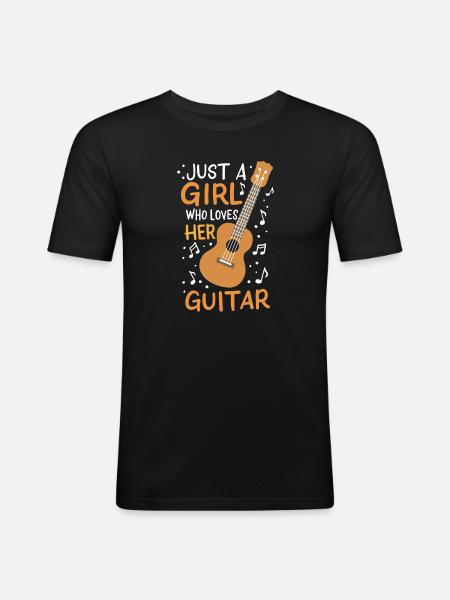 Guitar Guitarist Guitar player - Men's Slim Fit T-Shirt - black