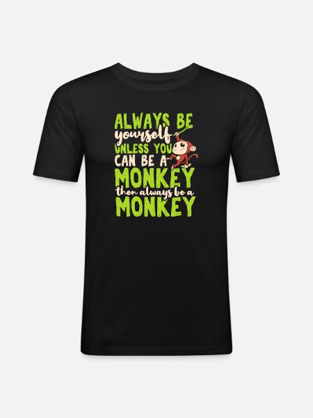 Monkey - Men's Slim Fit T-Shirt - black