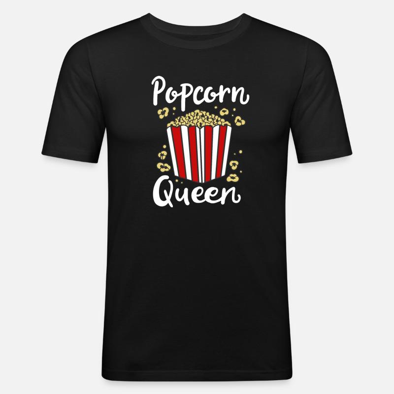 Popcorn - Men's Slim Fit T-Shirt - black