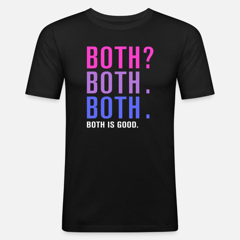 Both Is Good Pride - Men's Slim Fit T-Shirt - black