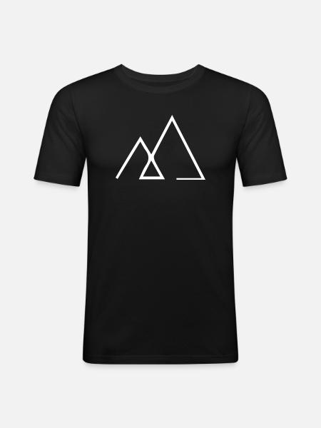 Symbol logo mountain - Men's Slim Fit T-Shirt - black