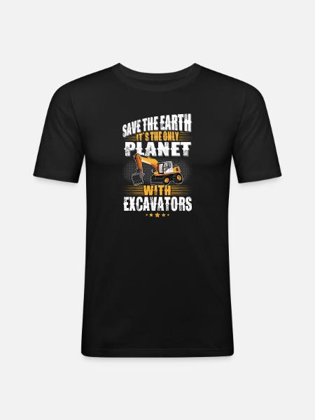 Baggerfahrer Baggerführer - Männer Slim Fit T-Shirt - Schwarz