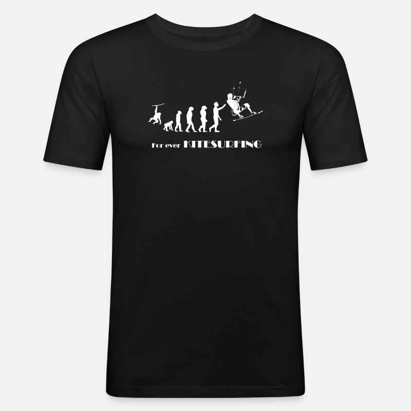 Evolution KITESURFING -SURFER KITESURFER gift - Men's Slim Fit T-Shirt - black