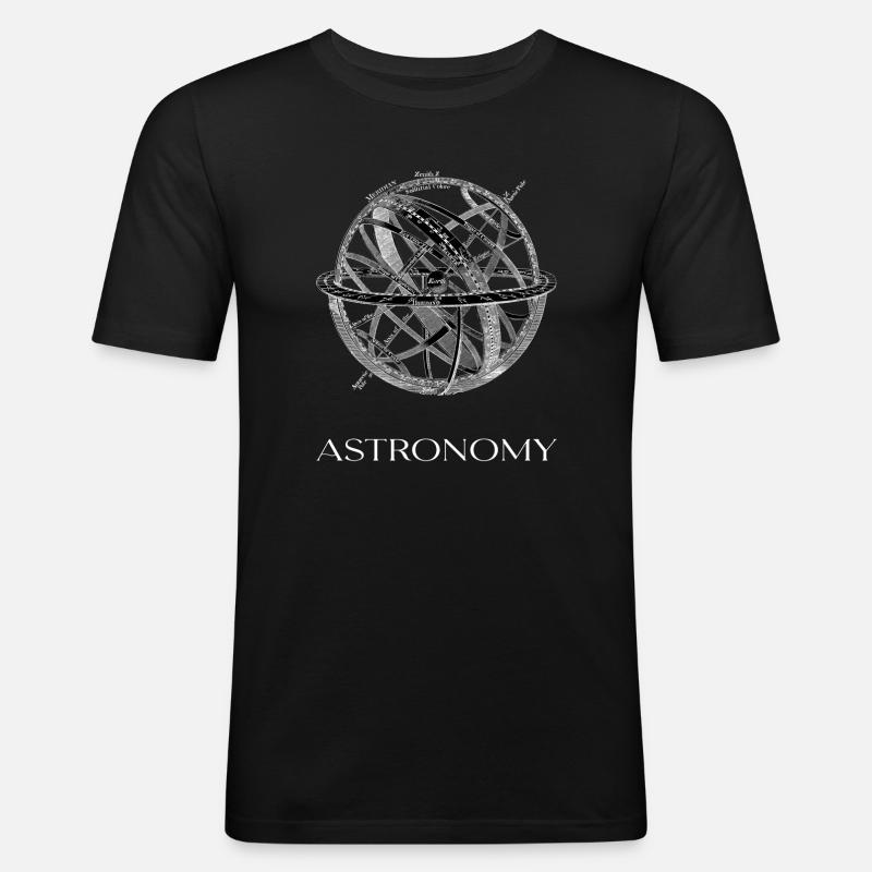 Astronomie - Männer Slim Fit T-Shirt - Schwarz