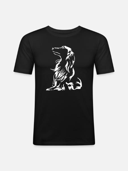 Dachshund "Black Edition" - Men's Slim Fit T-Shirt - black
