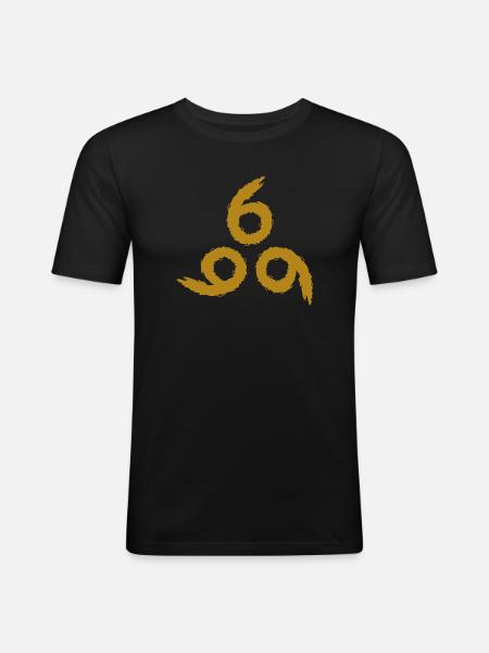 666 Gold - Men's Slim Fit T-Shirt - black