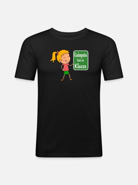 Kindergarten - Männer Slim Fit T-Shirt - Schwarz