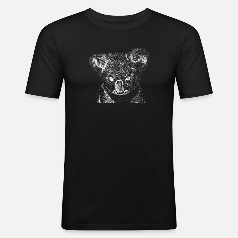 Koala - Männer Slim Fit T-Shirt - Schwarz