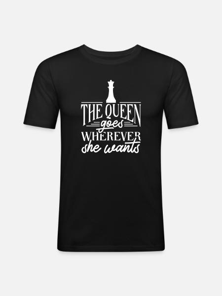 Chess Queen Chess Player - Men's Slim Fit T-Shirt - black