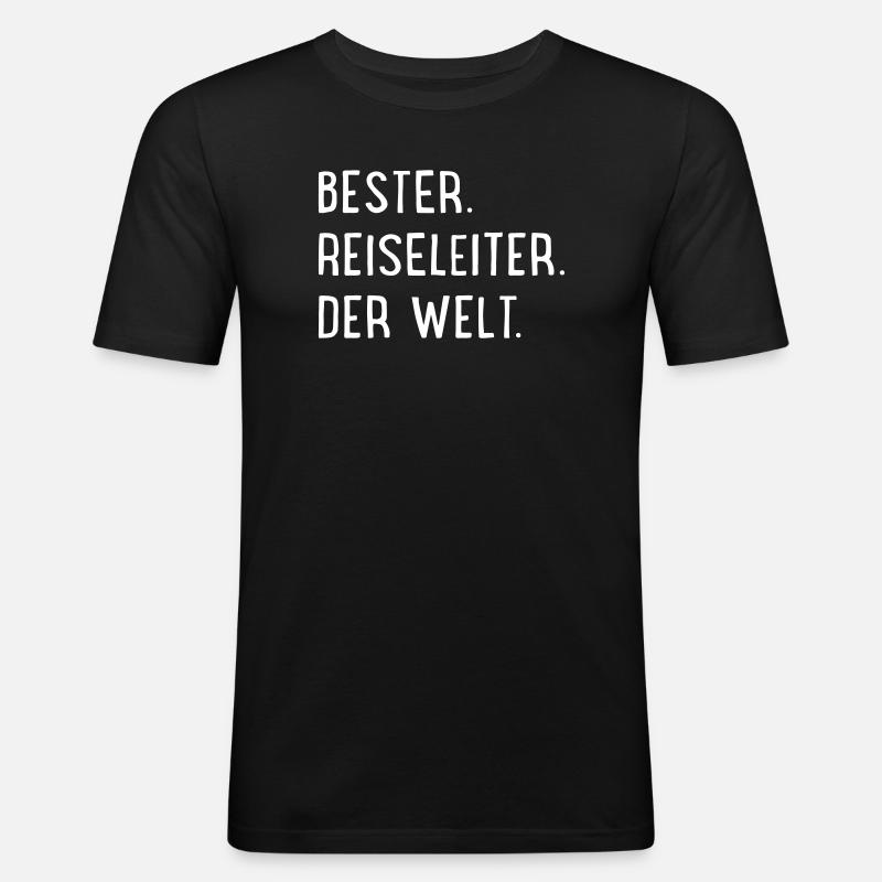 bester reiseleiter - Männer Slim Fit T-Shirt - Schwarz