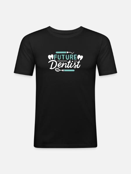 Tandlæge Fremtidige Tandlæge Tandpleje Study Eksamener - Herre Slim Fit T-Shirt - sort