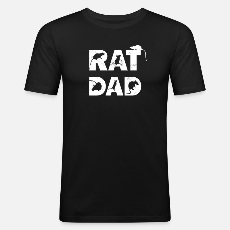 Ratte Ratten - Männer Slim Fit T-Shirt - Schwarz