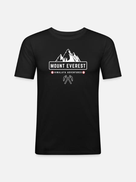 Mount Everest Himalayan Advetures - Men's Slim Fit T-Shirt - black