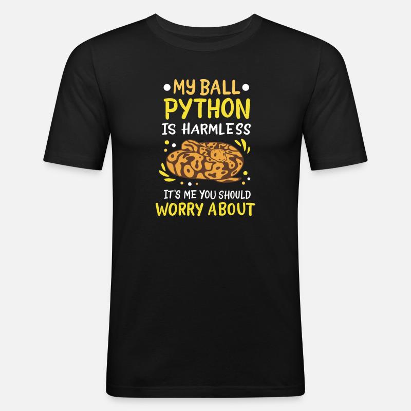 Ball Python - Men's Slim Fit T-Shirt - black