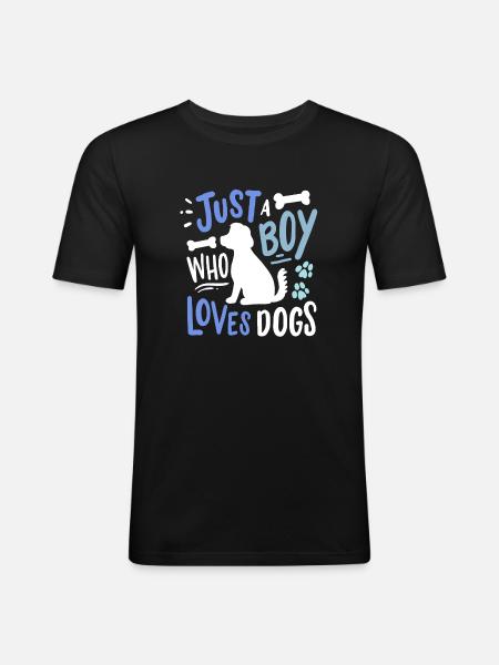 Dog Dog Lovers - Men's Slim Fit T-Shirt - black