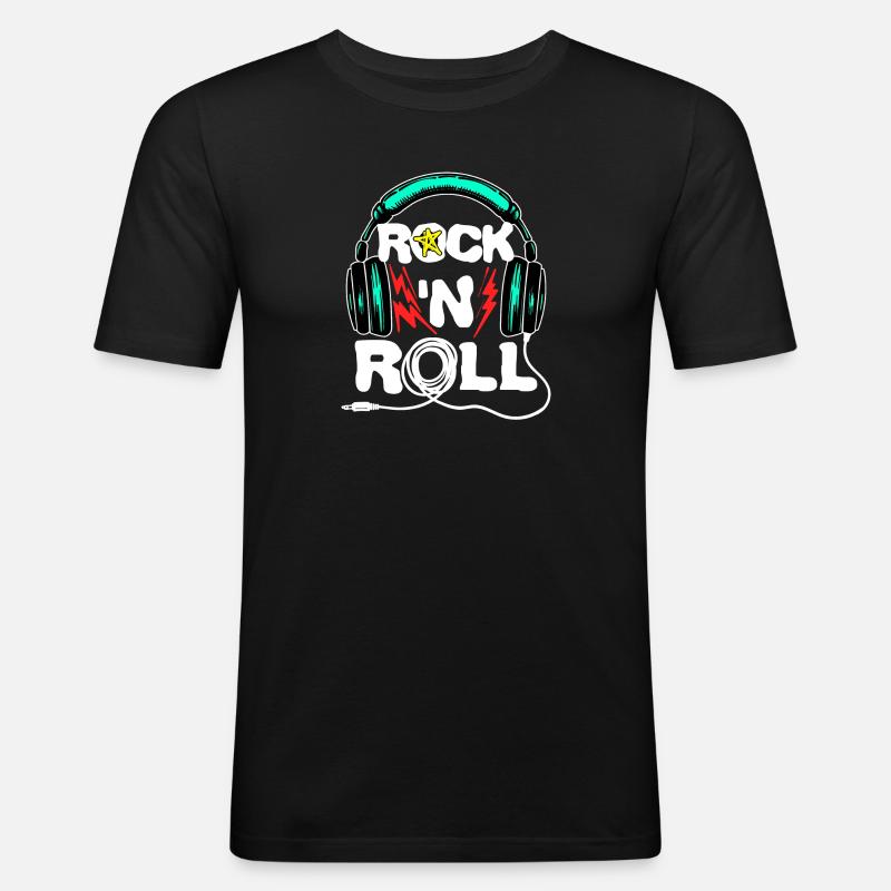 Cool Headset Lustig Spruch - Männer Slim Fit T-Shirt - Schwarz