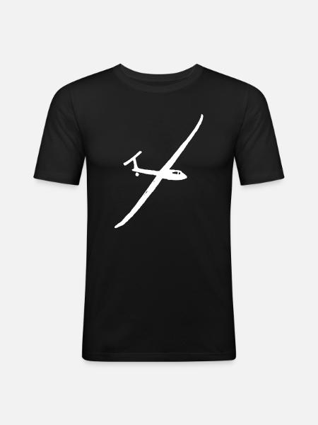 Voile à voile Plané - T-shirt près du corps Homme - noir