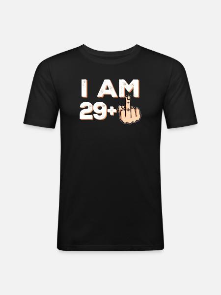30 Statement Thirtieth Birthday - Men's Slim Fit T-Shirt - black