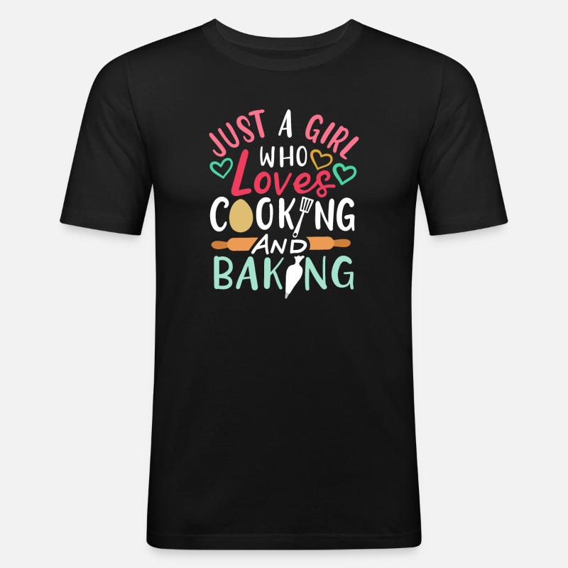 Cuisson de la cuisson - T-shirt près du corps Homme - noir