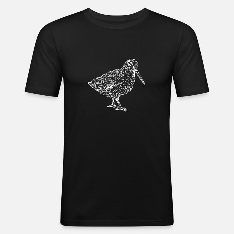 Waldschnepfe - Männer Slim Fit T-Shirt - Schwarz