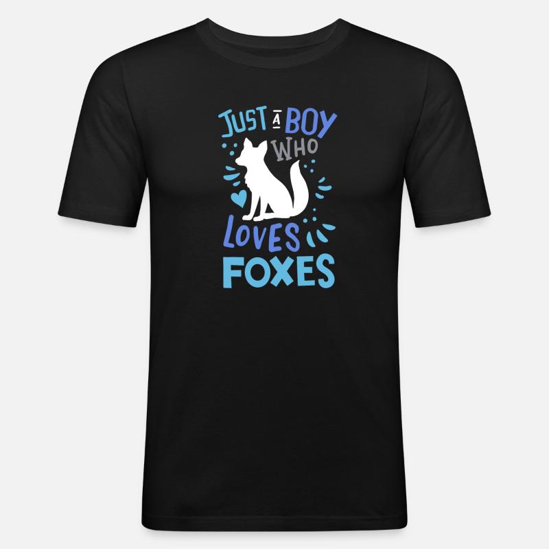 Foxes Fox Fox Lover - Men's Slim Fit T-Shirt - black