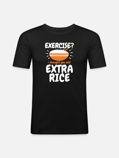 Riz Extra Riz Cuisine Philippine - T-shirt près du corps Homme - noir