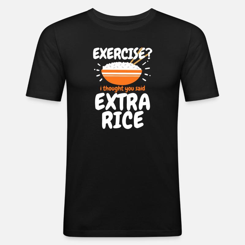 Reis Extra Reis philippinisches Essen - Männer Slim Fit T-Shirt - Schwarz