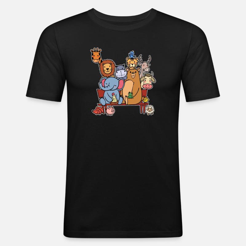 Lebewesen Tier Tierwelt - Männer Slim Fit T-Shirt - Schwarz