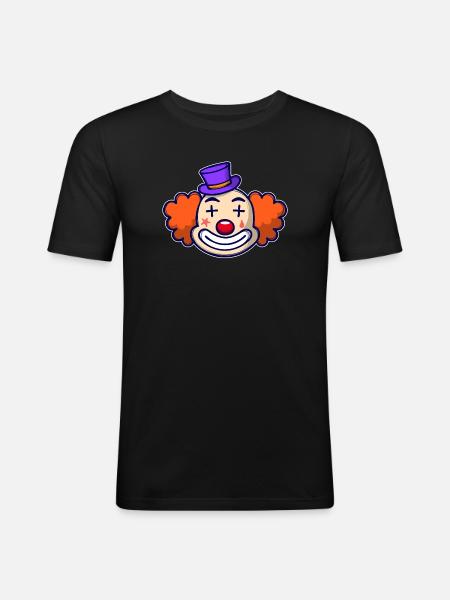 Carnaval clown carnaval - T-shirt près du corps Homme - noir