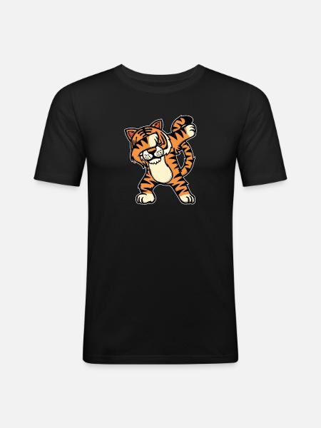 Animal Wildlife Cool Tiger - Men's Slim Fit T-Shirt - black