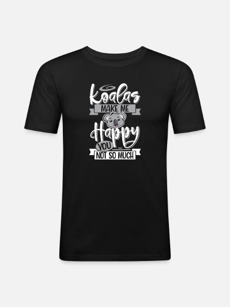 Koala - Männer Slim Fit T-Shirt - Schwarz