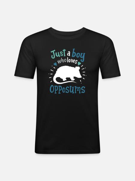 Opossum Opossum-Liebhaber - Männer Slim Fit T-Shirt - Schwarz