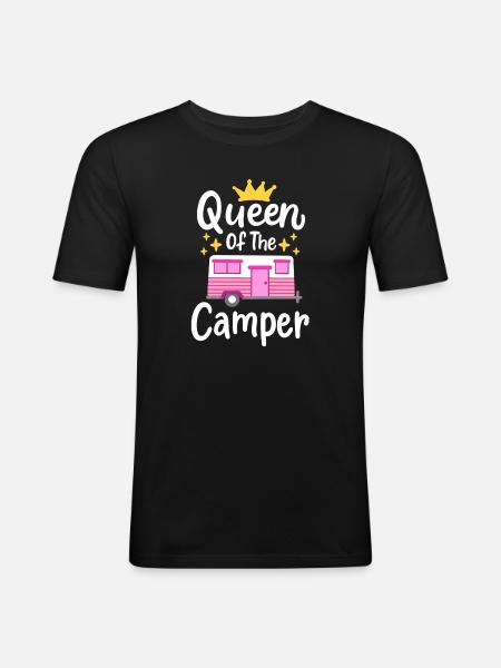 Wohnmobil Camping Wohnwagen - Männer Slim Fit T-Shirt - Schwarz