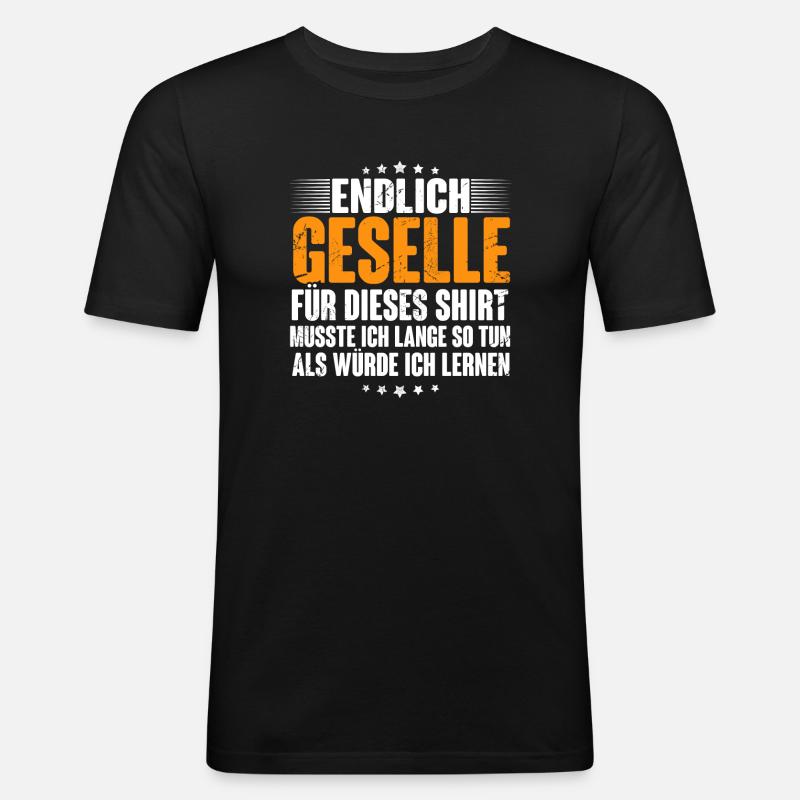 Geselle Gesellenprüfung - Männer Slim Fit T-Shirt - Schwarz