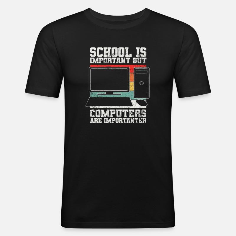 Computer Programmierer - Männer Slim Fit T-Shirt - Schwarz