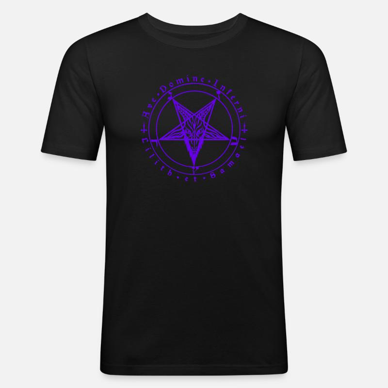 Baphomet Sigil - Männer Slim Fit T-Shirt - Schwarz