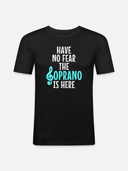 Sopran Chor Gesang - Männer Slim Fit T-Shirt - Schwarz