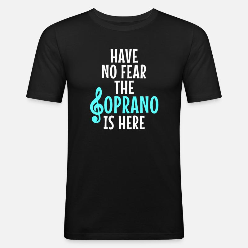 Sopran Chor Gesang - Männer Slim Fit T-Shirt - Schwarz