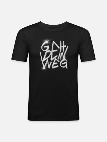 GO YOUR WAY Graffiti - Men's Slim Fit T-Shirt - black